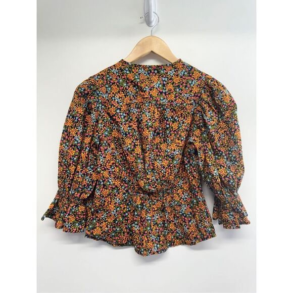 Free People Blouse Womens Size Extra SmalI Found You Top Floral Multicolor NEW - Picture 5 of 9